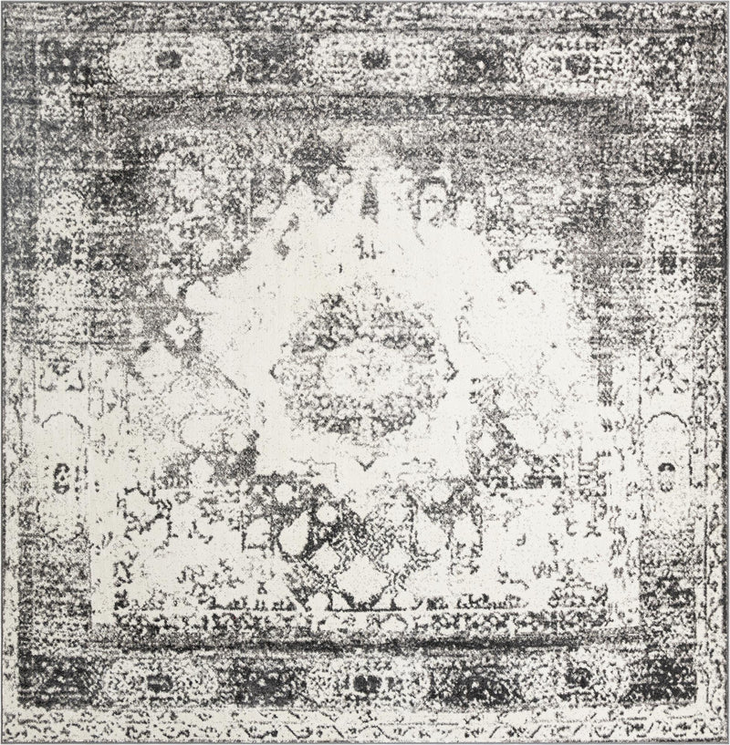 Amalfi Coast Woven Collection Area Rug - Ravello Square Gray lifestyle 13