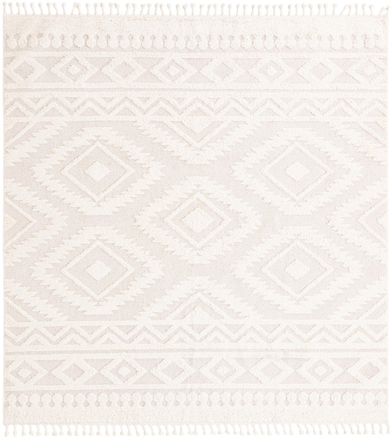 Sahara Chic Collection Area Rug - Fez Square Ivory lifestyle 84
