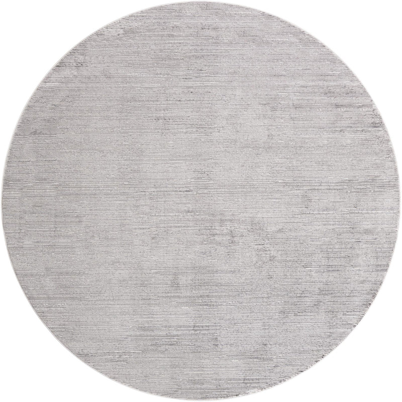 Bloomsbury Elegance Collection Area Rug - Kensington (Gray) Round Gray lifestyle 20