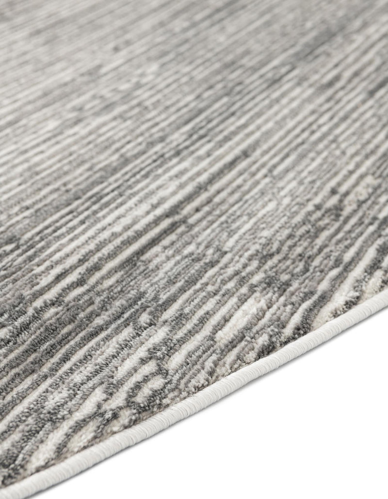 Bloomsbury Elegance Collection Area Rug - Kensington (Gray) Round Gray lifestyle 54