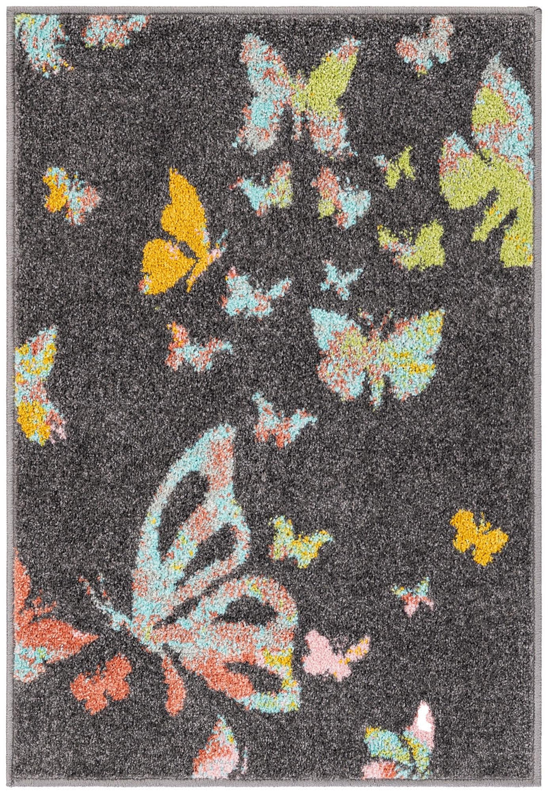 Playful Patterns Collection Area Rug - Carnival Rectangle Charcoal Gray Main