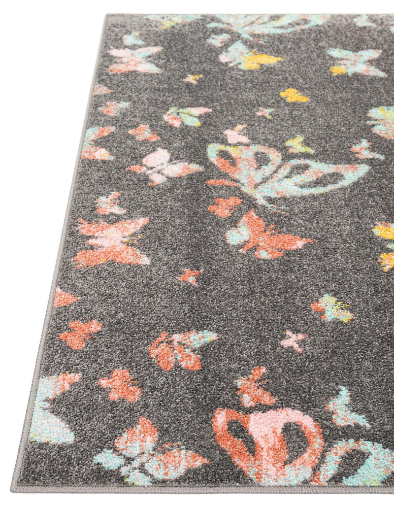 Playful Patterns Collection Area Rug - Carnival Rectangle Charcoal Gray lifestyle 14