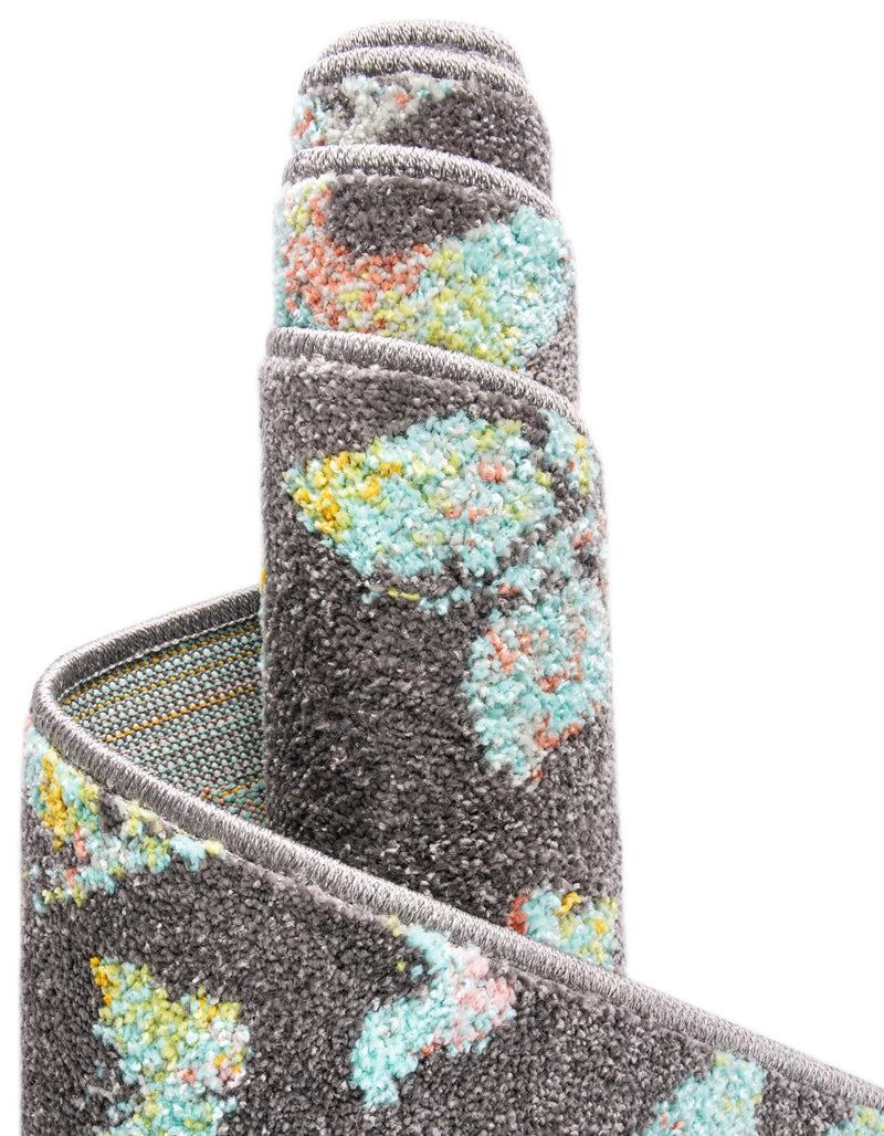 Playful Patterns Collection Area Rug - Carnival Rectangle Charcoal Gray lifestyle 18