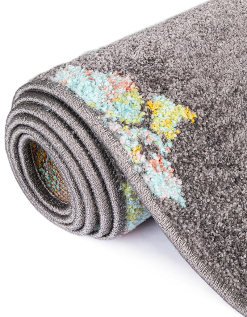Playful Patterns Collection Area Rug - Carnival Rectangle Charcoal Gray lifestyle 19