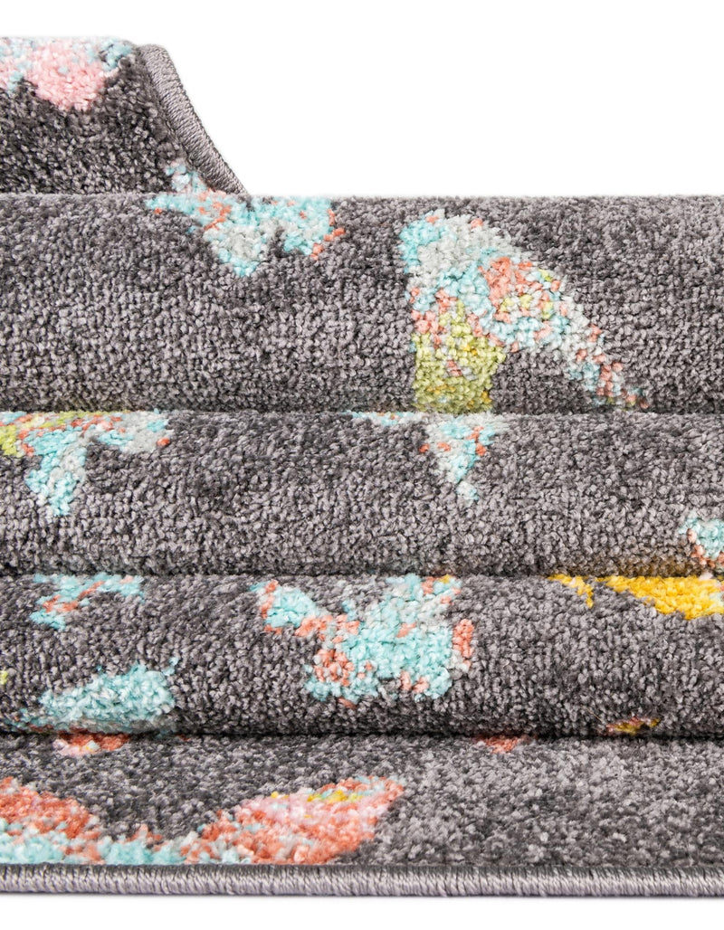 Playful Patterns Collection Area Rug - Carnival Rectangle Charcoal Gray lifestyle 21