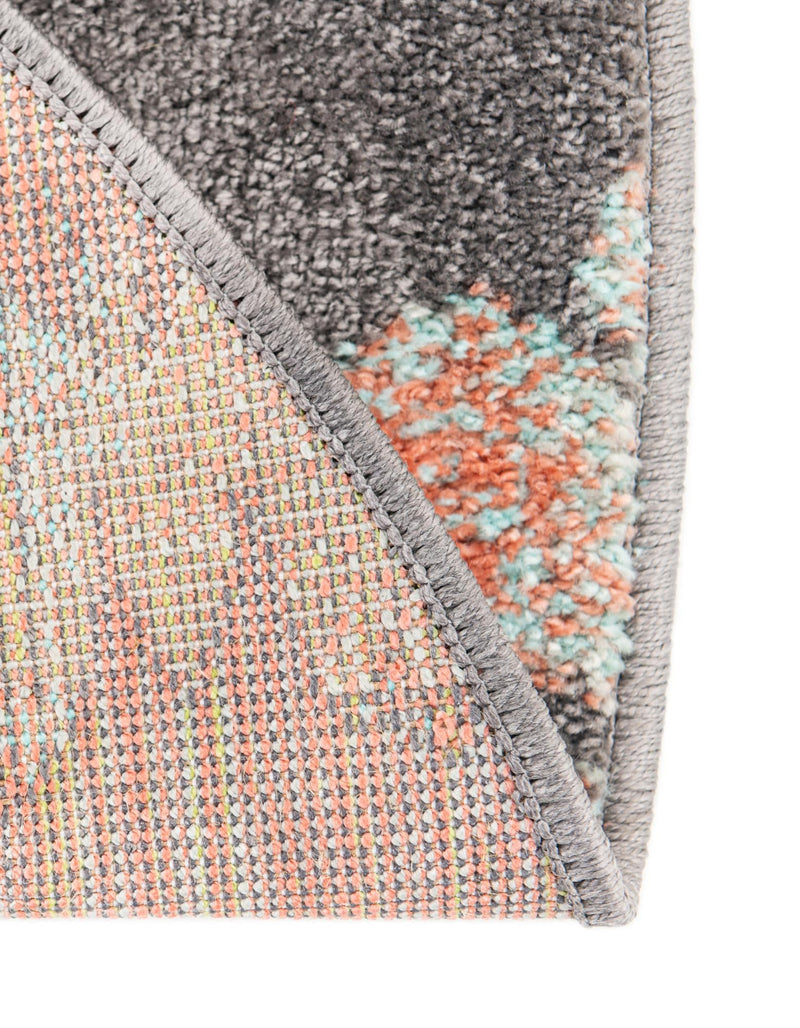 Playful Patterns Collection Area Rug - Carnival Round Charcoal Gray lifestyle 52