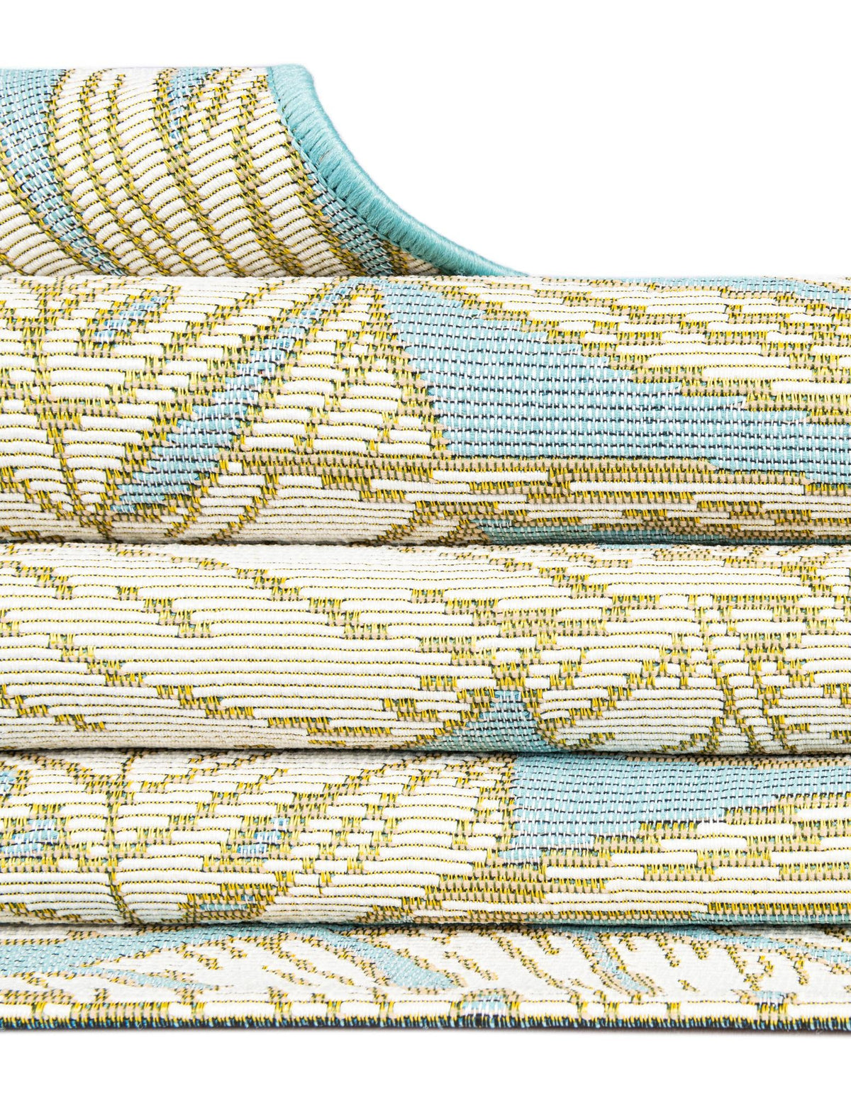Seaside Blooms Collection Area Rug - Shalimar Round Soft Blue lifestyle 53