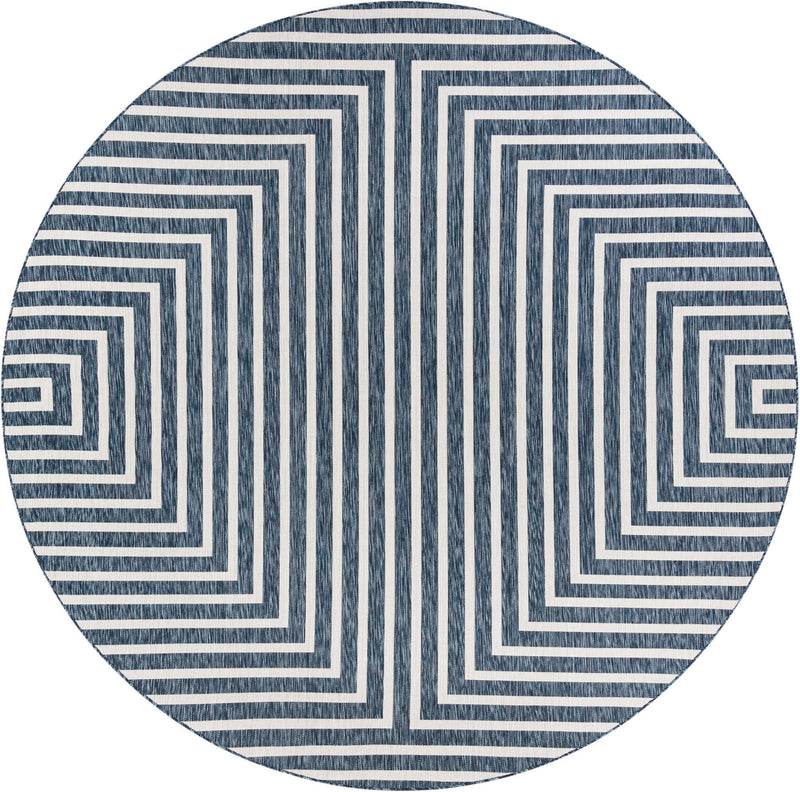 Urban Terrace Collection Area Rug - Astoria (Blue) Round Blue Main