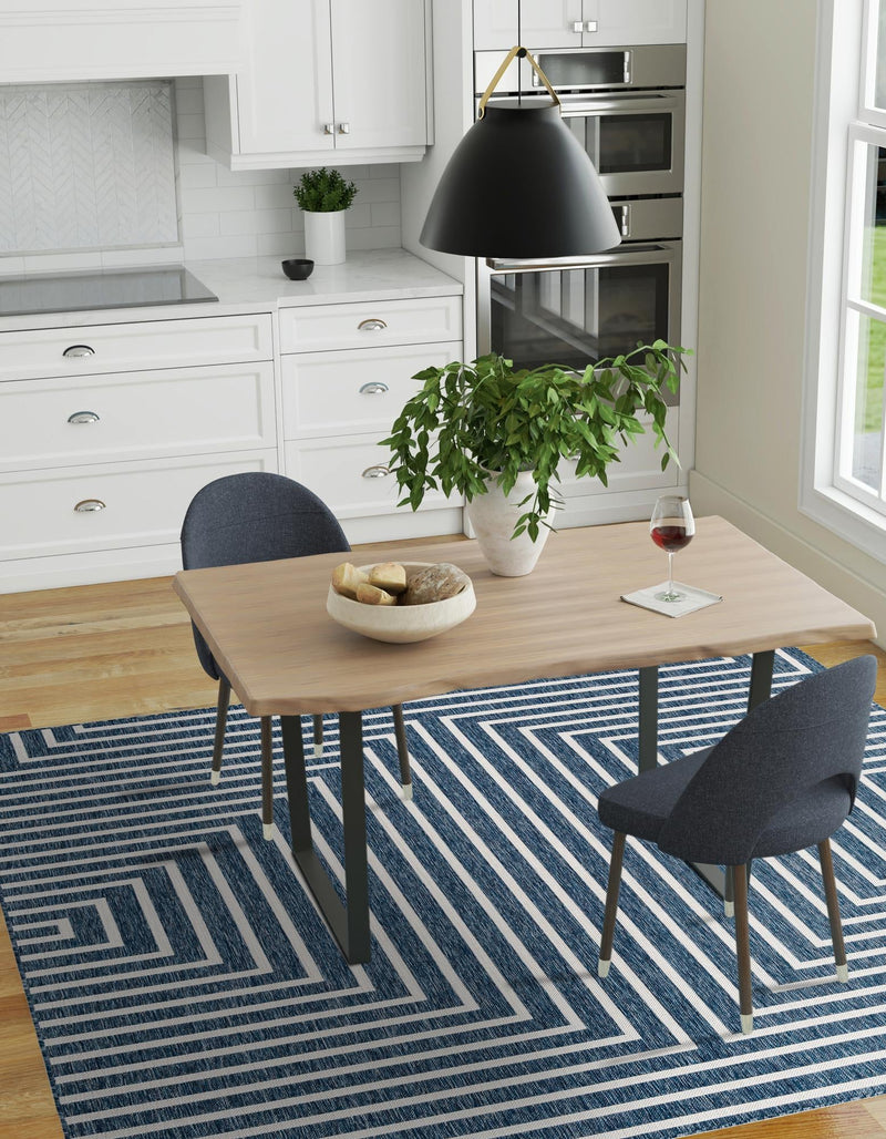 Urban Terrace Collection Area Rug - Astoria (Blue) Square Blue lifestyle 4
