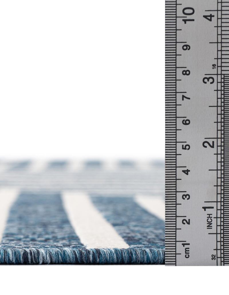 Urban Terrace Collection Area Rug - Astoria (Blue) Square Blue lifestyle 11