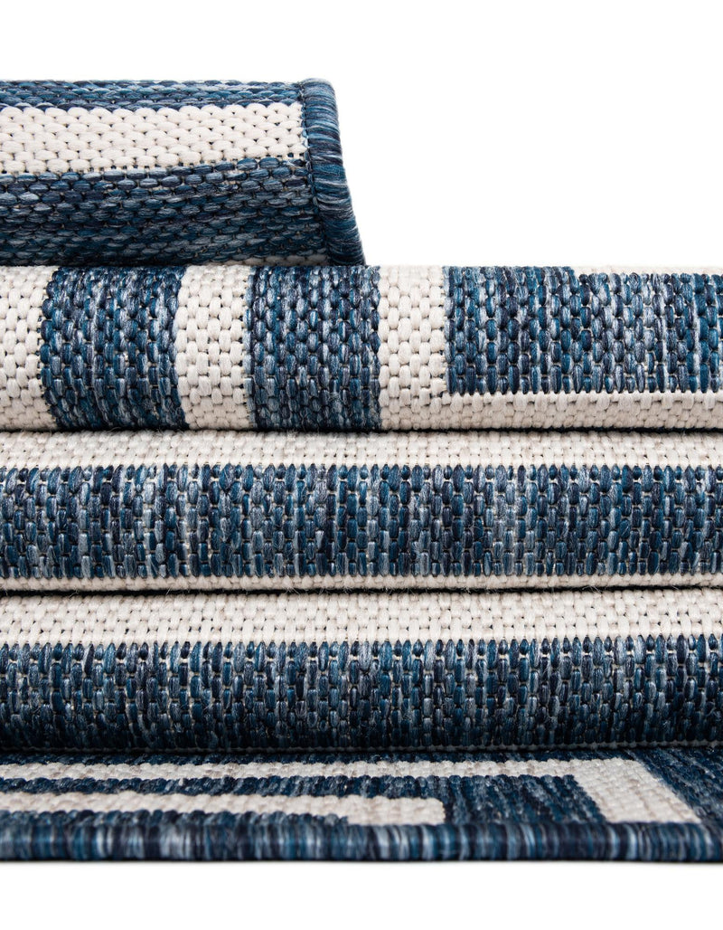 Urban Terrace Collection Area Rug - Astoria (Blue) Square Blue lifestyle 20