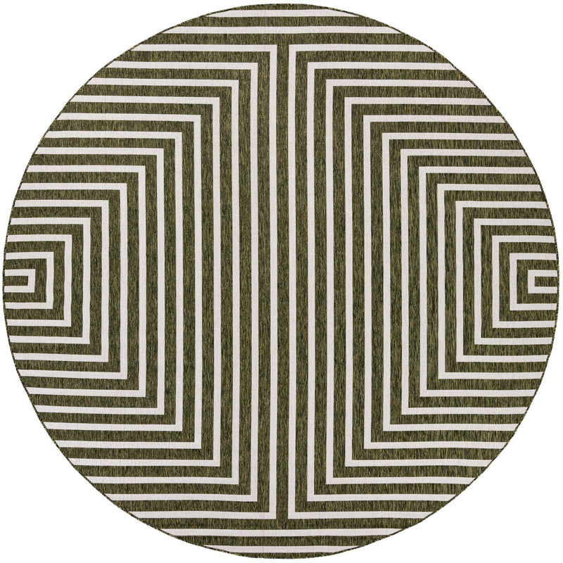 Urban Terrace Collection Area Rug - Astoria (Green) Round Green Main