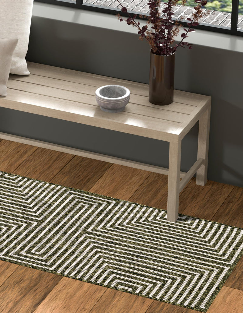 Urban Terrace Collection Area Rug - Astoria (Green) Runner Green lifestyle 8