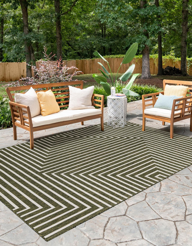 Urban Terrace Collection Area Rug - Astoria (Green) Rectangle Green lifestyle 4