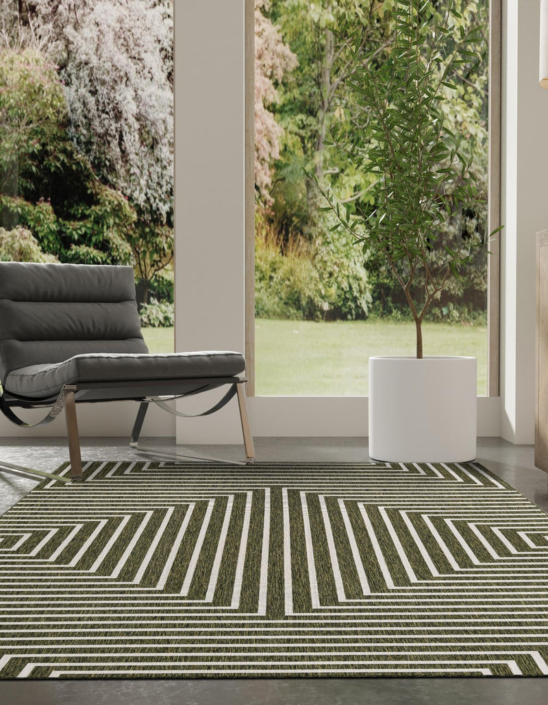 Urban Terrace Collection Area Rug - Astoria (Green) Rectangle Green lifestyle 5