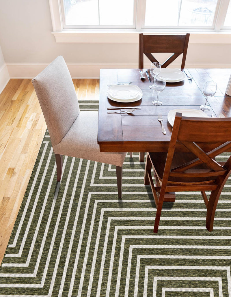 Urban Terrace Collection Area Rug - Astoria (Green) Rectangle Green lifestyle 11