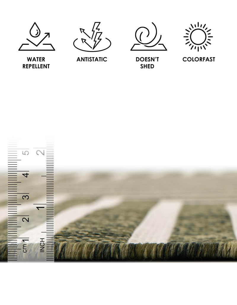 Urban Terrace Collection Area Rug - Astoria (Green) Round Green lifestyle 11