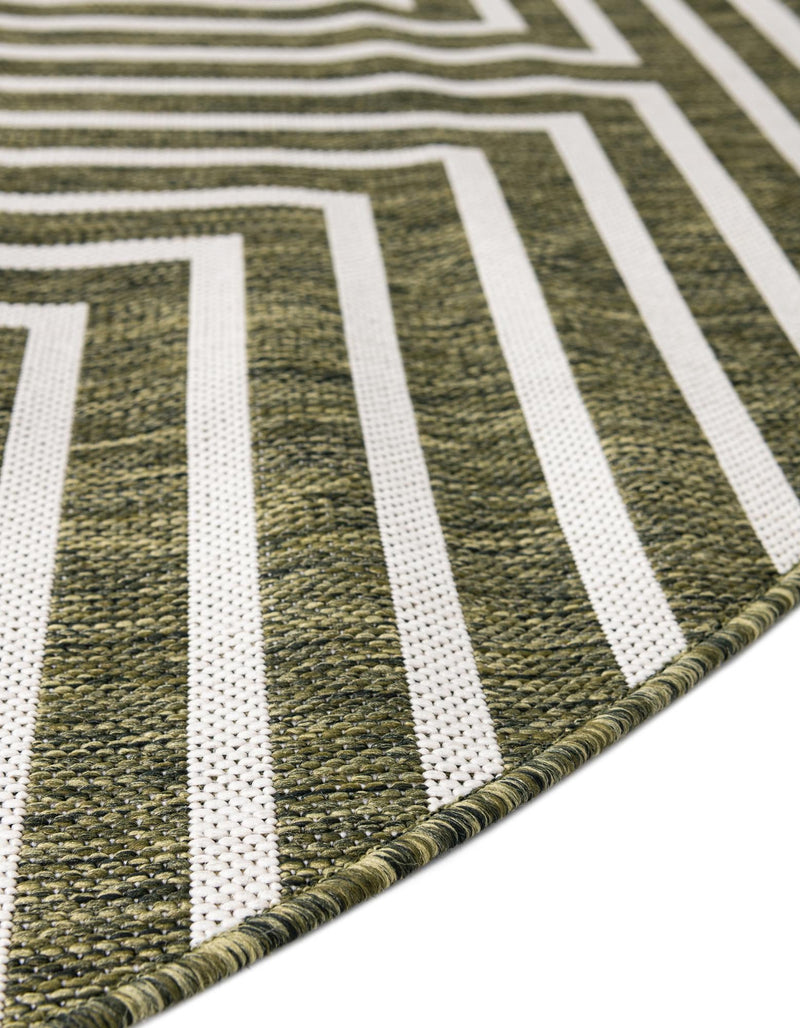 Urban Terrace Collection Area Rug - Astoria (Green) Round Green lifestyle 13