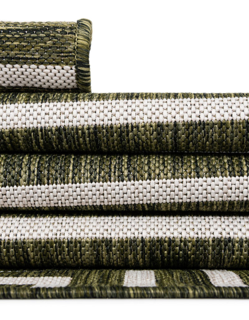 Urban Terrace Collection Area Rug - Astoria (Green) Round Green lifestyle 22