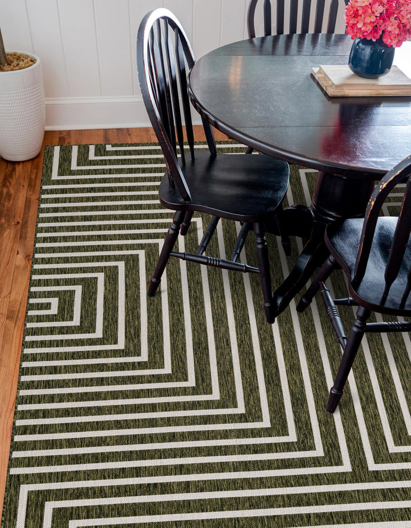 Urban Terrace Collection Area Rug - Astoria (Green) Square Green lifestyle 4