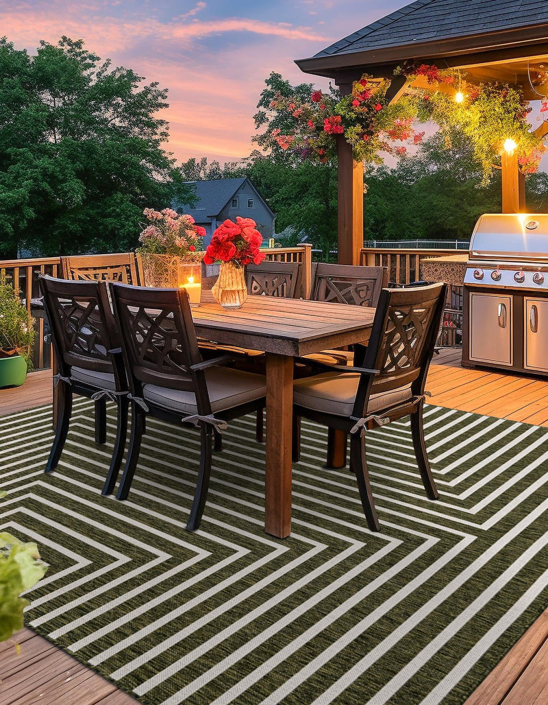 Urban Terrace Collection Area Rug - Astoria (Green) Square Green lifestyle 7
