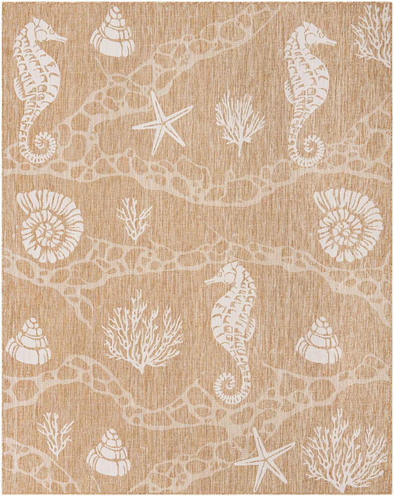 Seaside Haven Rugs Collection Area Rug - Wavecrest Rectangle Taupe Main