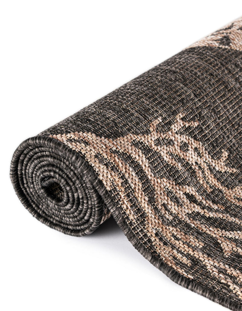 Seaside Haven Rugs Collection Area Rug - Wavecrest Round Black lifestyle 19