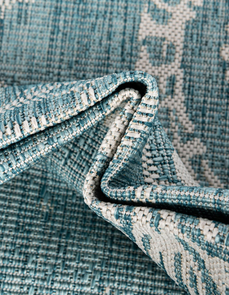Seaside Haven Rugs Collection Area Rug - Wavecrest Rectangle Aqua lifestyle 14
