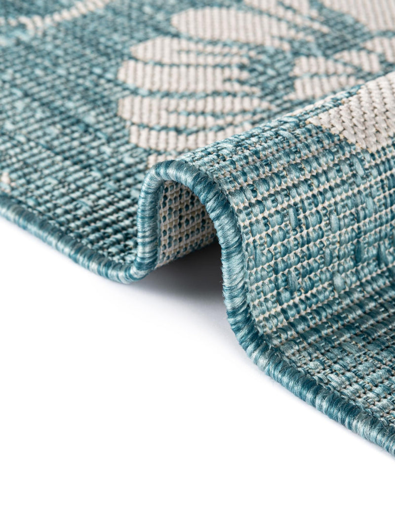 Seaside Haven Rugs Collection Area Rug - Wavecrest Rectangle Aqua lifestyle 16