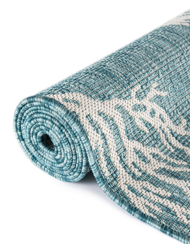 Seaside Haven Rugs Collection Area Rug - Wavecrest Rectangle Aqua lifestyle 18