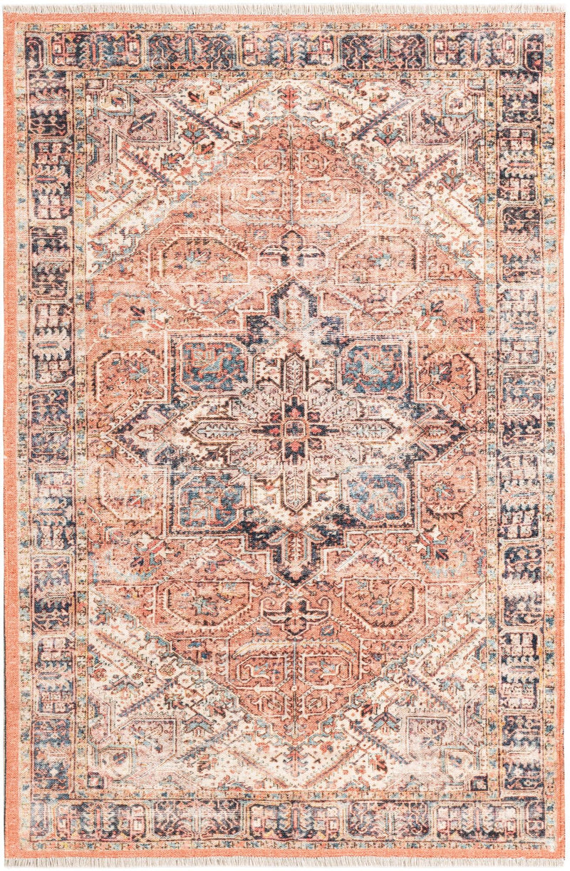 Bazaar Chic Collection Area Rug - Chefchaouen Rectangle Salmon Pink lifestyle 2