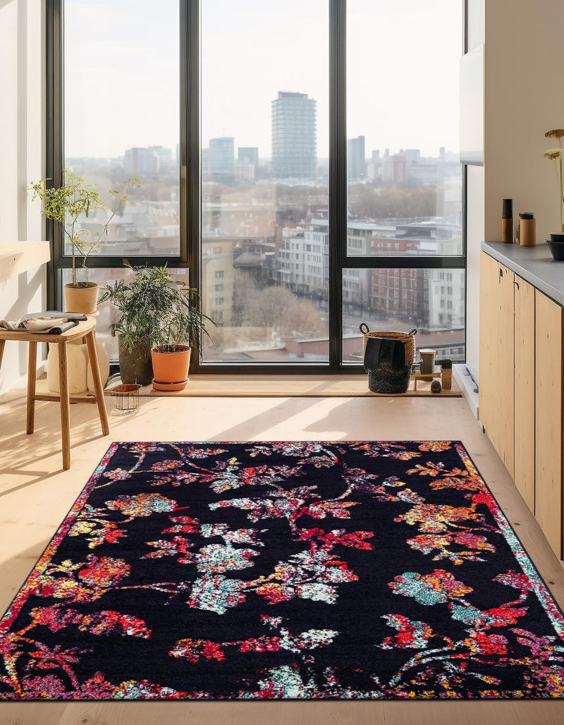 Brighton Terrace Collection Area Rug - Roedean Rectangle Navy Blue lifestyle 7