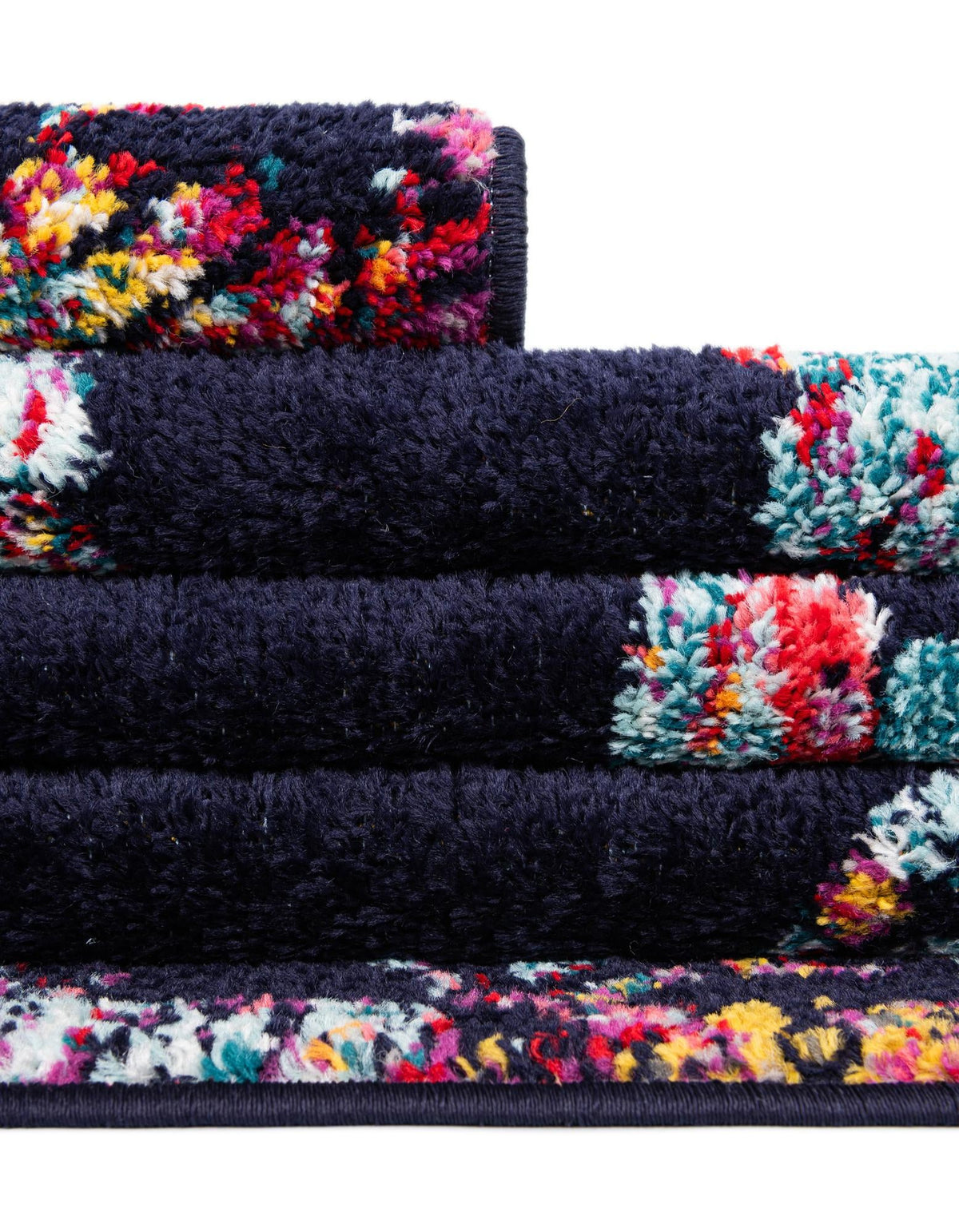 Brighton Terrace Collection Area Rug - Roedean Round Navy Blue lifestyle 56