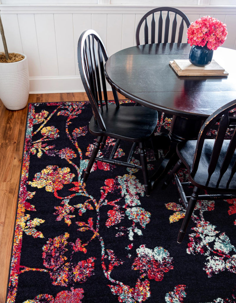 Brighton Terrace Collection Area Rug - Roedean Square Navy Blue lifestyle 29
