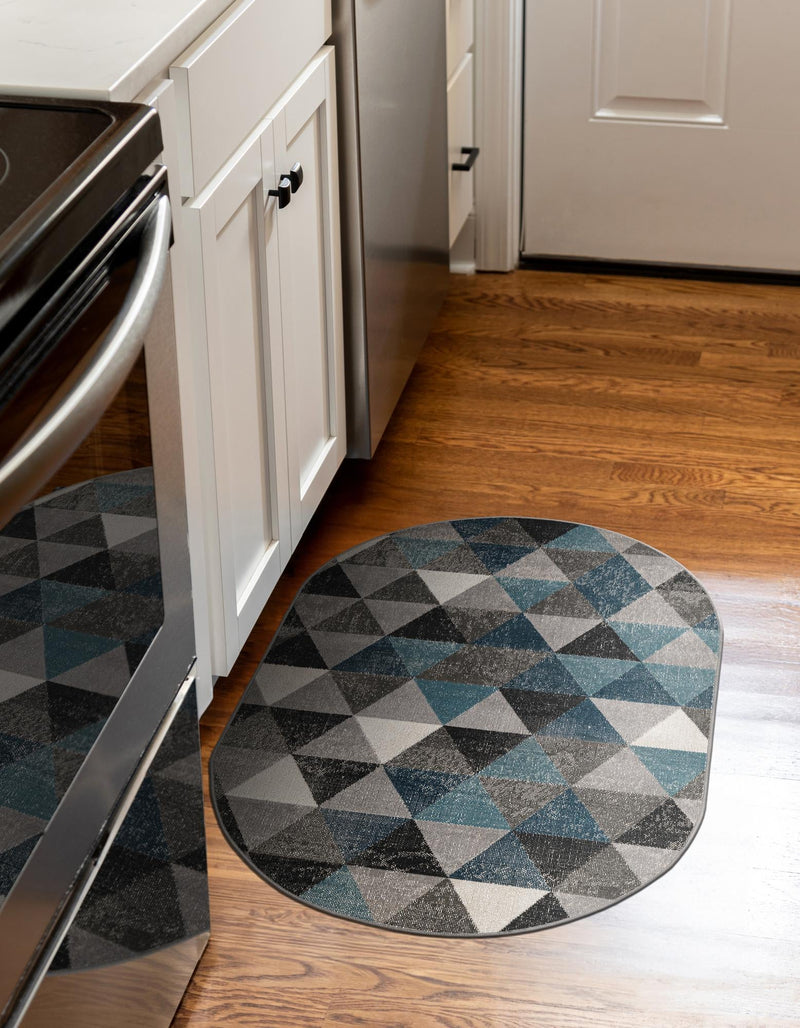 Seville Elegance Collection Area Rug - Malaga Oval Gray lifestyle 49
