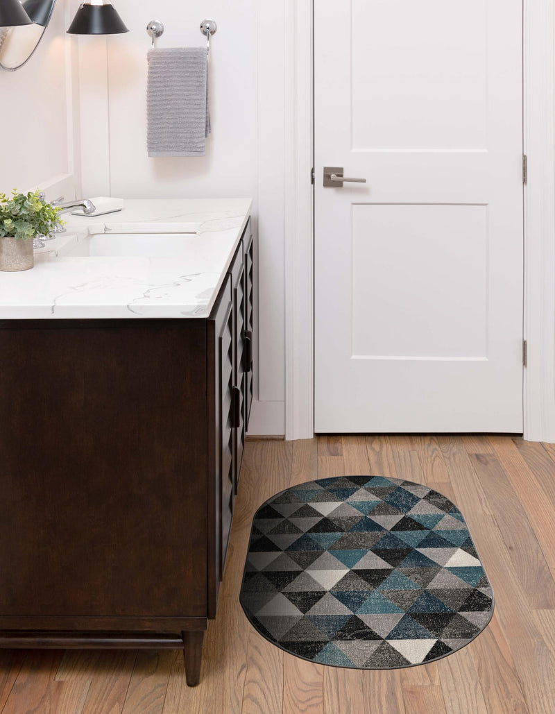 Seville Elegance Collection Area Rug - Malaga Oval Gray lifestyle 54