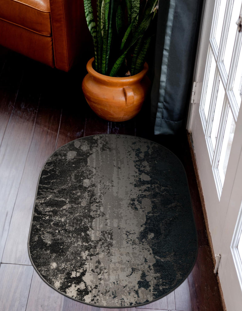 Seville Elegance Collection Area Rug - Granada Oval Gray lifestyle 38