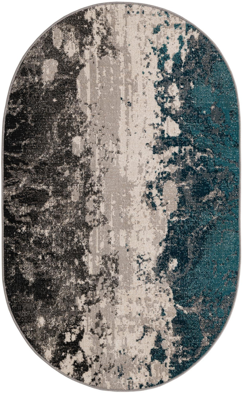 Seville Elegance Collection Area Rug - Granada Oval Gray lifestyle 17