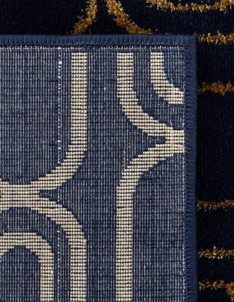 Metropolitan Matrix Collection Area Rug - Cosmopolis Rectangle Navy Blue and Gold lifestyle 53