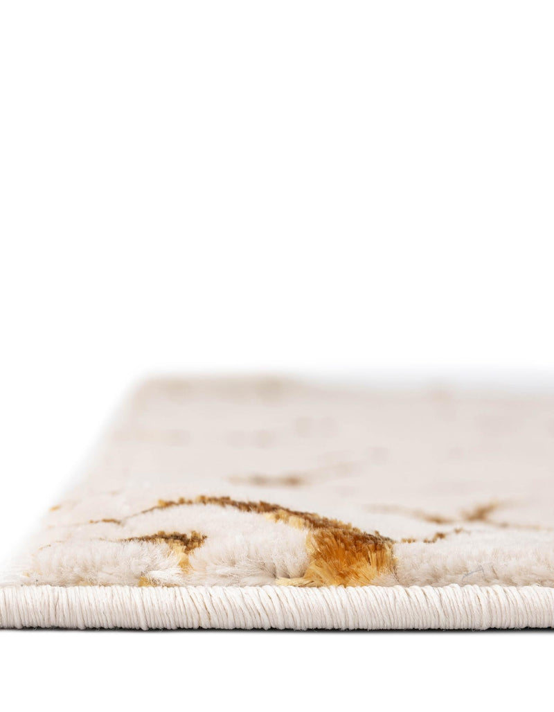 Metropolitan Matrix Collection Area Rug - Cosmopolis Rectangle White and Gold lifestyle 43