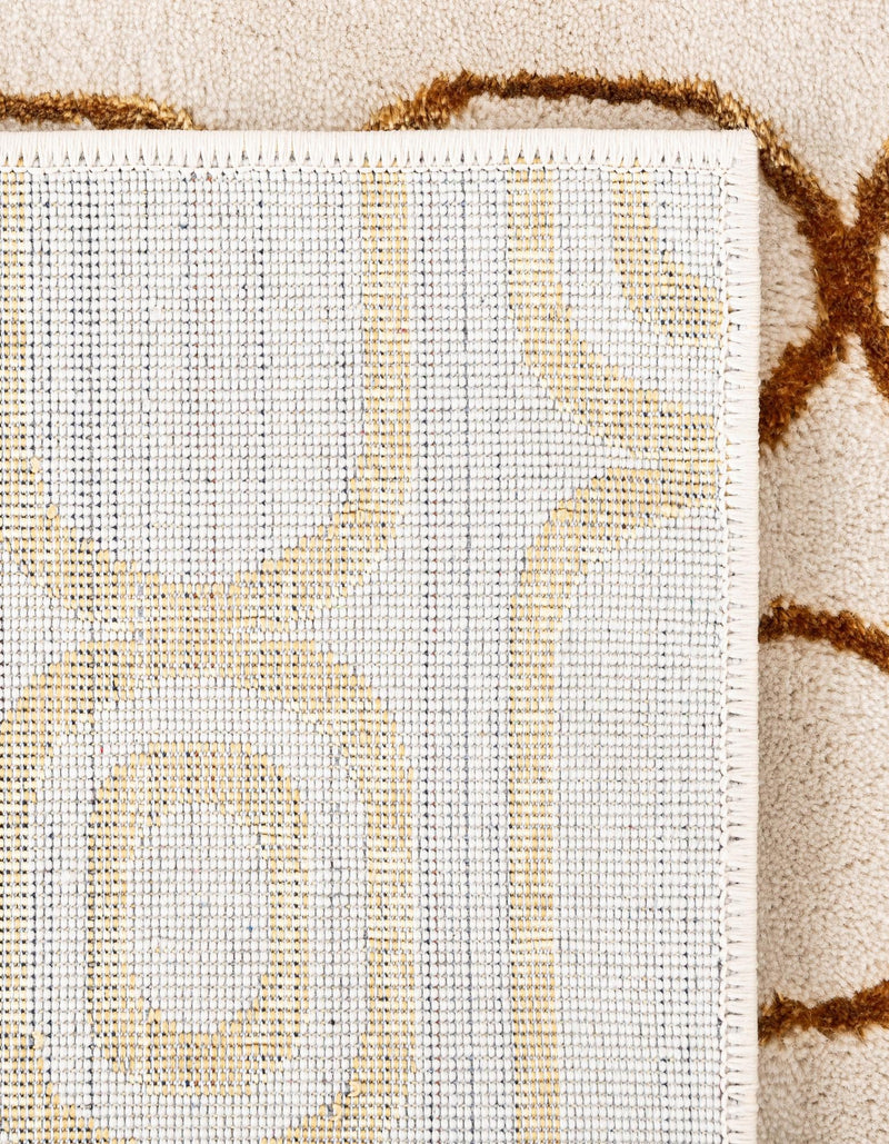 Metropolitan Matrix Collection Area Rug - Cosmopolis Rectangle White and Gold lifestyle 51