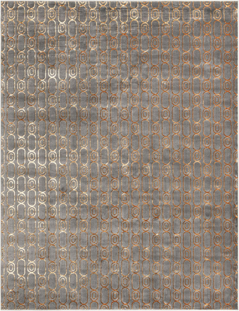 Metropolitan Matrix Collection Area Rug - Cosmopolis (Black and Silver) Rectangle Gray and Gold lifestyle 4