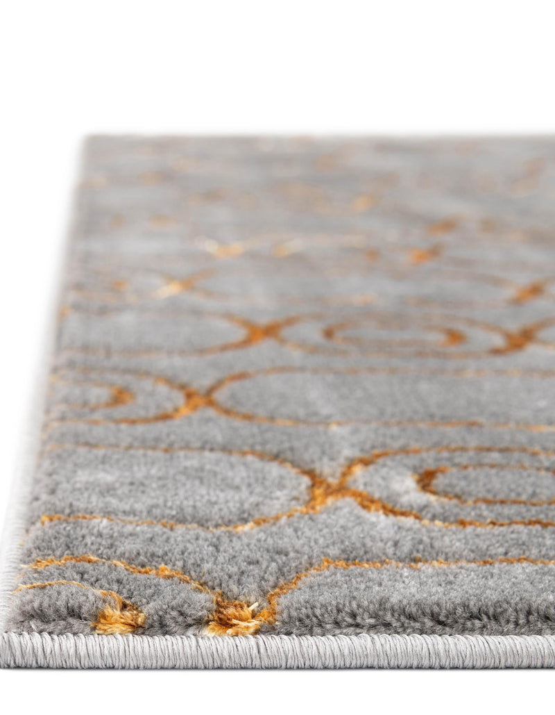 Metropolitan Matrix Collection Area Rug - Cosmopolis (Black and Silver) Rectangle Gray and Gold lifestyle 69