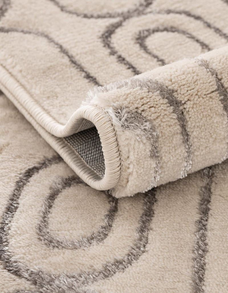 Metropolitan Matrix Collection Area Rug - Cosmopolis Rectangle White and Silver lifestyle 38