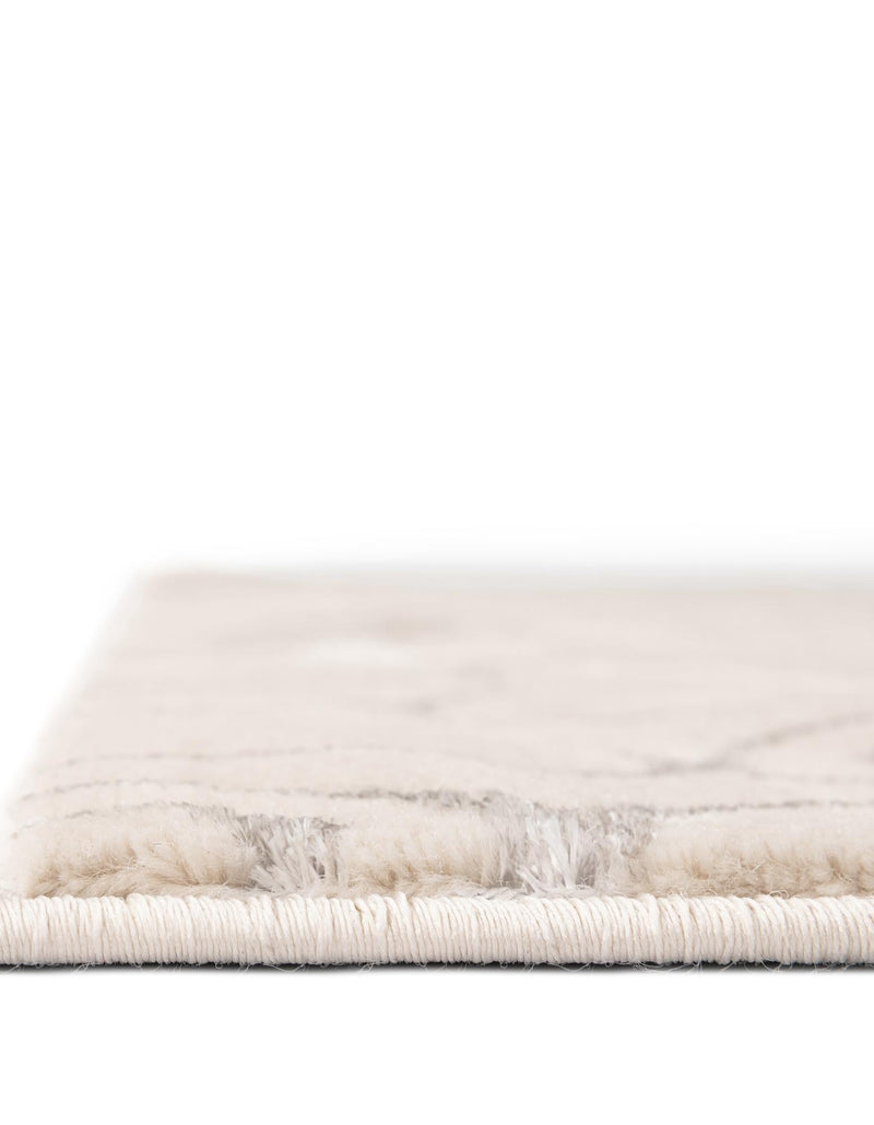 Metropolitan Matrix Collection Area Rug - Cosmopolis Rectangle White and Silver lifestyle 42