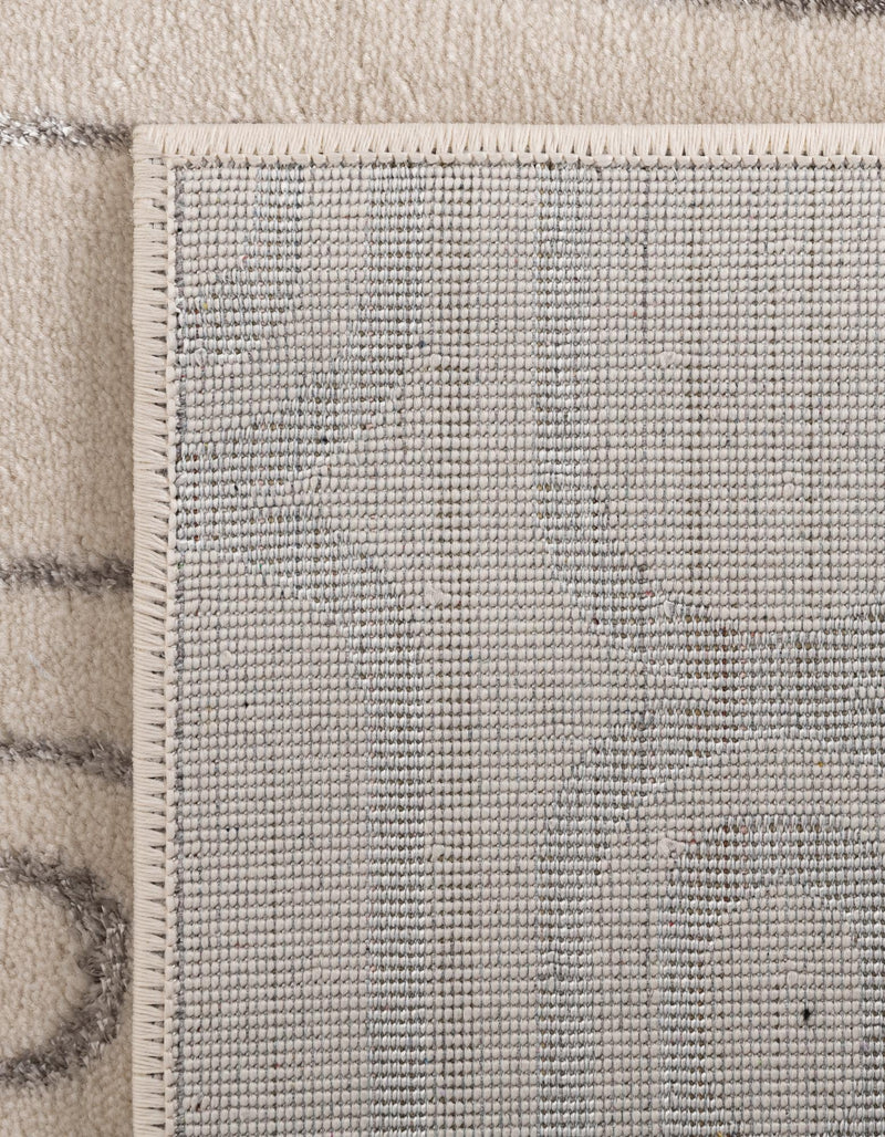 Metropolitan Matrix Collection Area Rug - Cosmopolis Rectangle White and Silver lifestyle 50