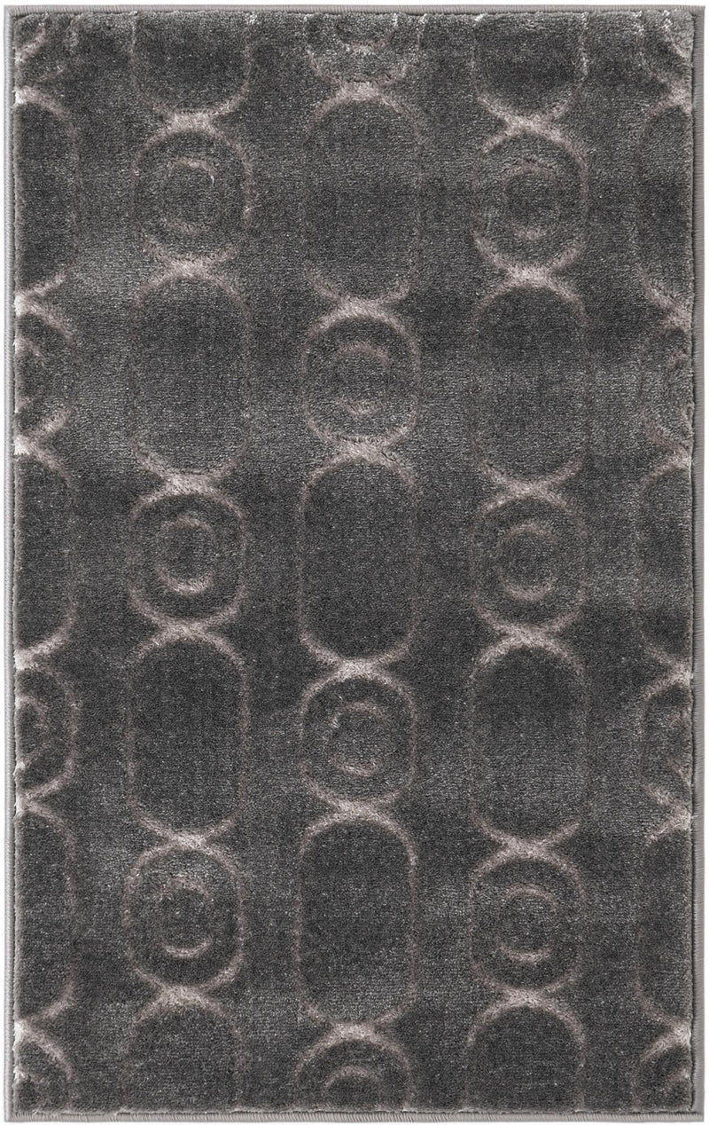 Metropolitan Matrix Collection Area Rug - Cosmopolis Rectangle Gray and Silver lifestyle 2