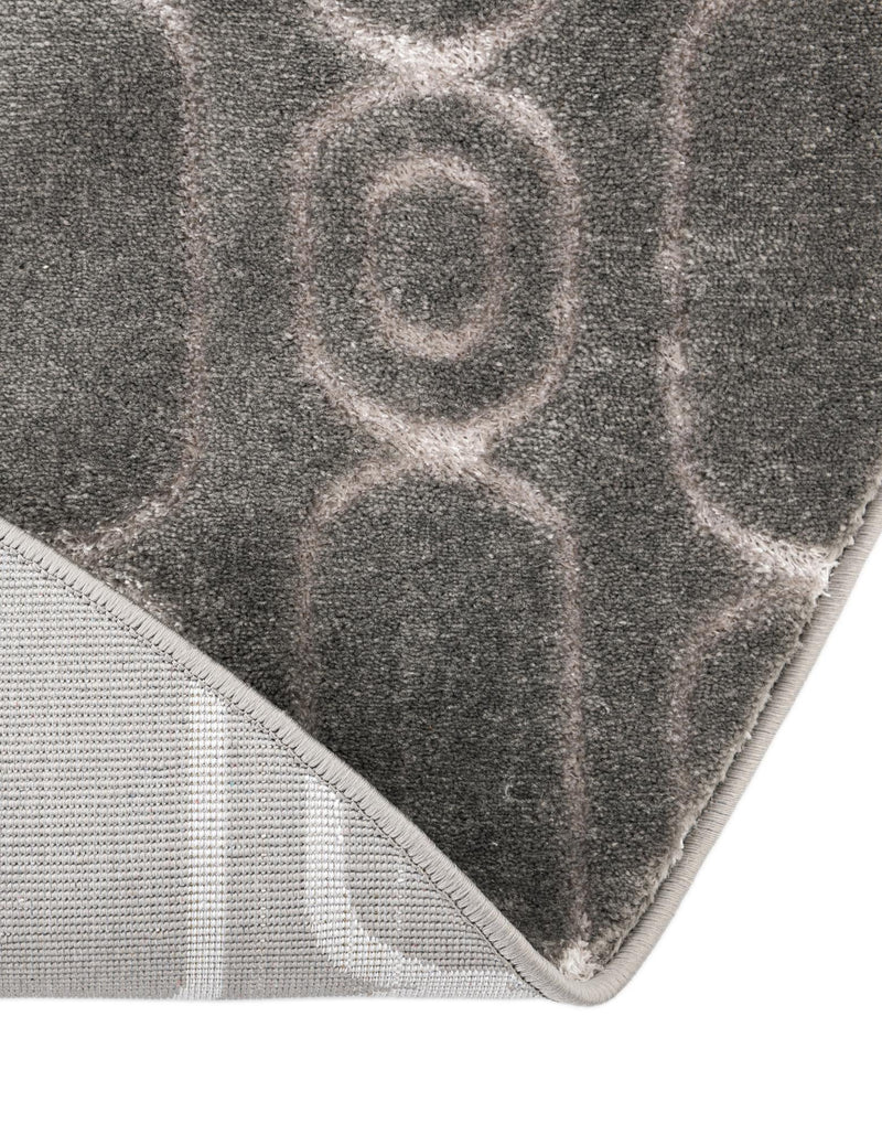 Metropolitan Matrix Collection Area Rug - Cosmopolis Round Gray and Silver lifestyle 189