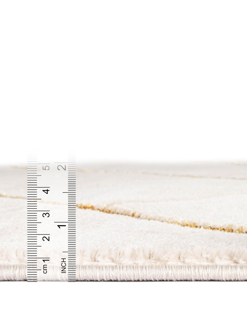 Metropolitan Matrix Collection Area Rug - Urbana Rectangle White and Gold lifestyle 44