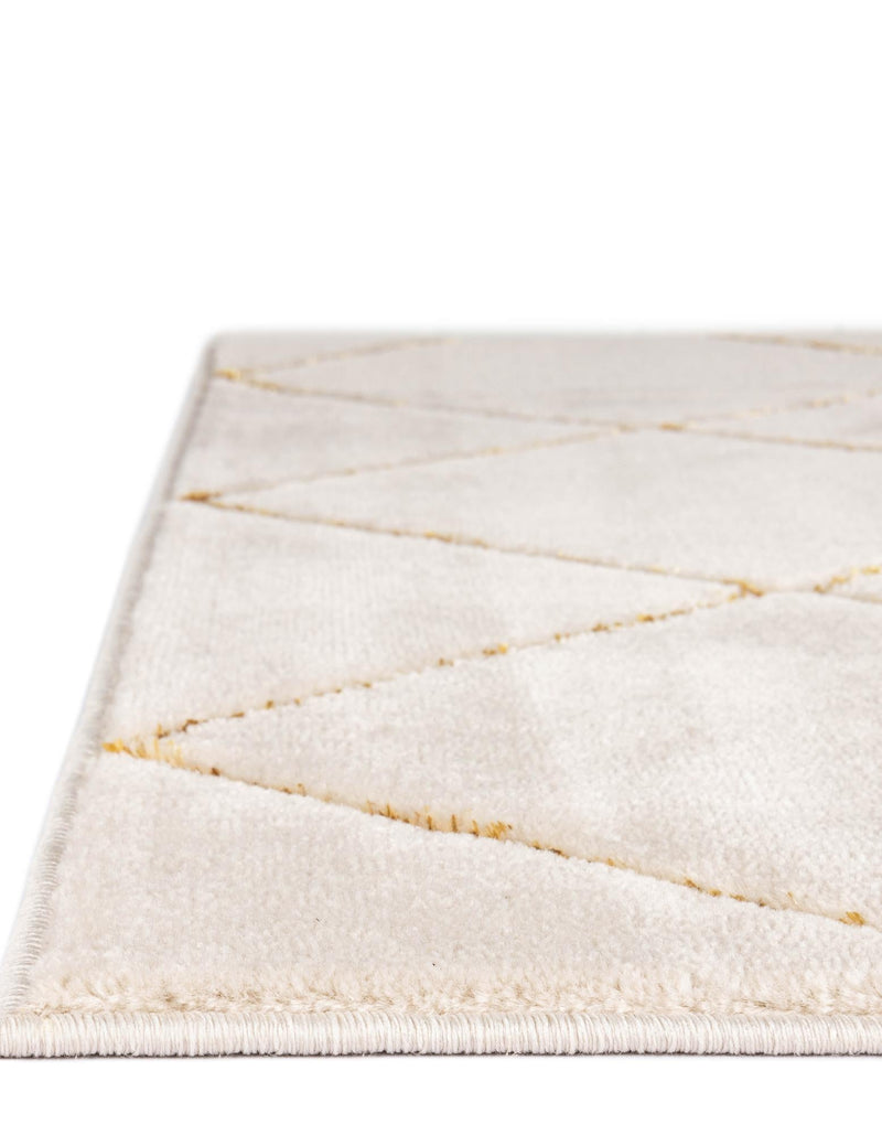 Metropolitan Matrix Collection Area Rug - Urbana Rectangle White and Gold lifestyle 52
